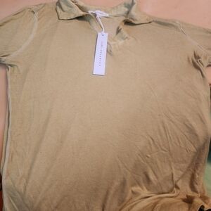 Jane and Delancey Beige Short Sleeve Top